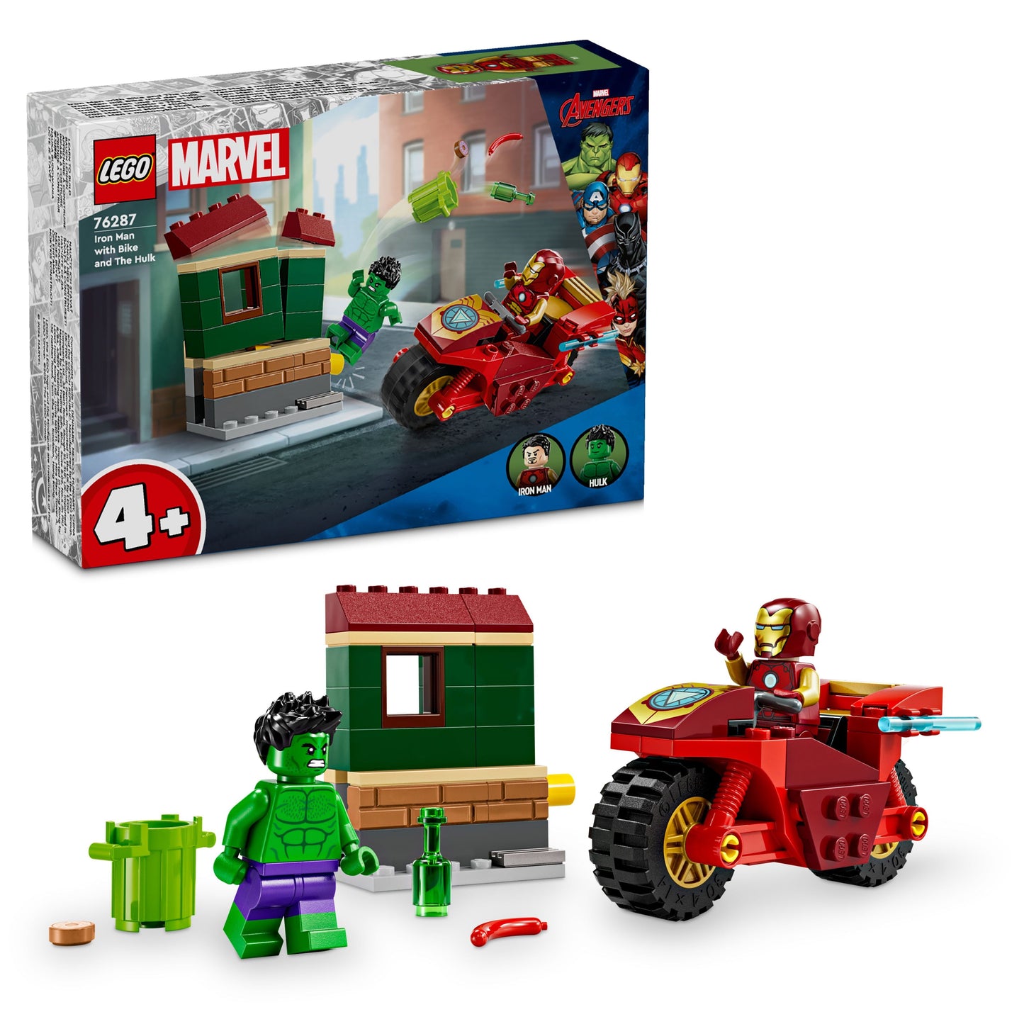 LEGO® 76287 Iron Man with Bike and The Hulk