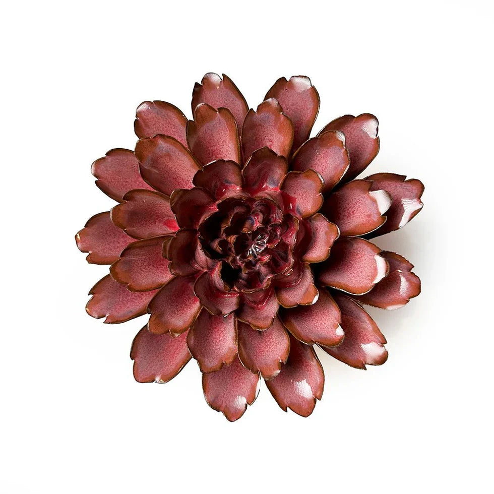 Ceramic Flower Wall Art Medium Flower Pink