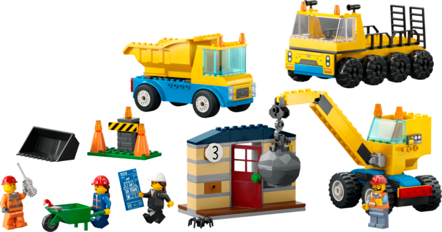 LEGO® 60391 Construction Trucks and Wrecking Ball Crane