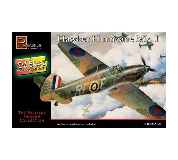 Pegasus 1:48 Snap Together Kit - Hawker Hurricane Mk I
