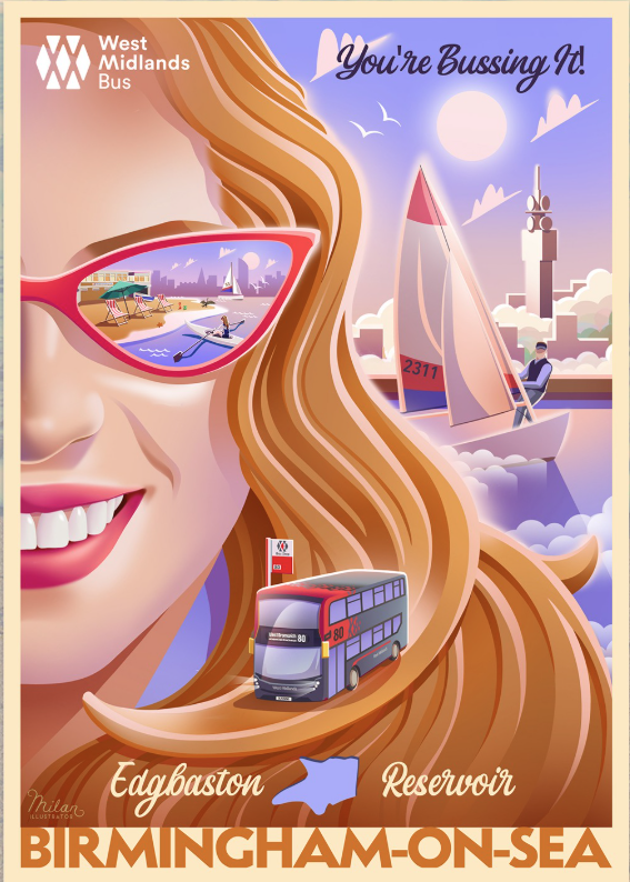 Birmingham on Sea Print A3