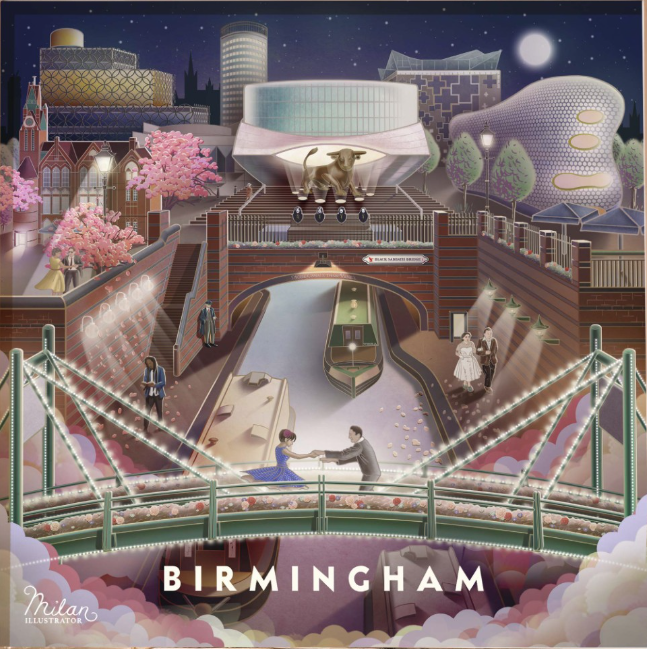 Birmingham Canals Greetings Card