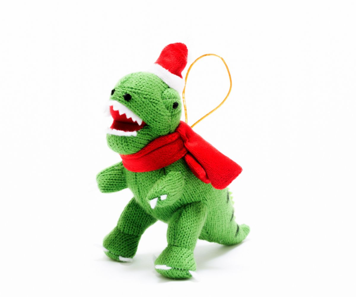 Knitted T-Rex Decoration