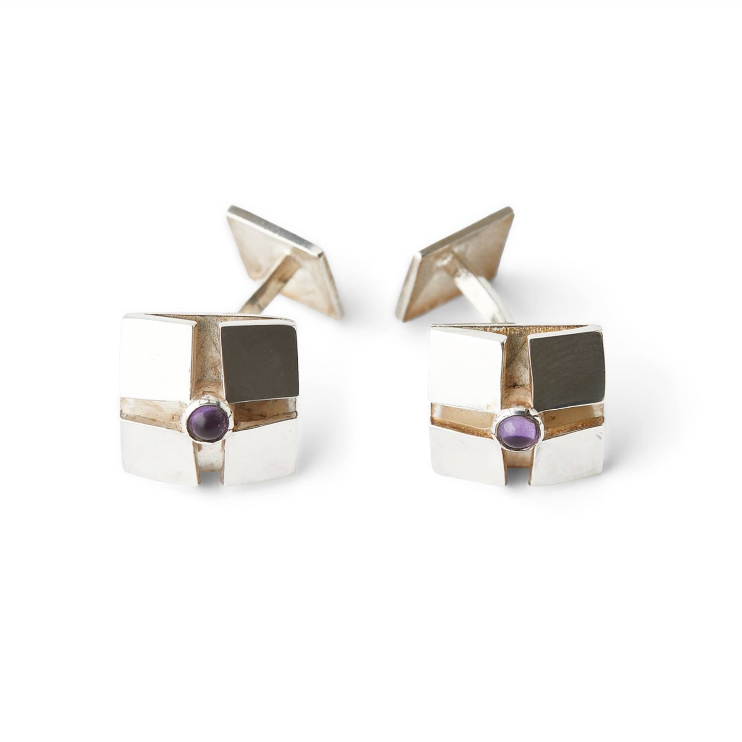 Amethyst Lotus Cufflinks