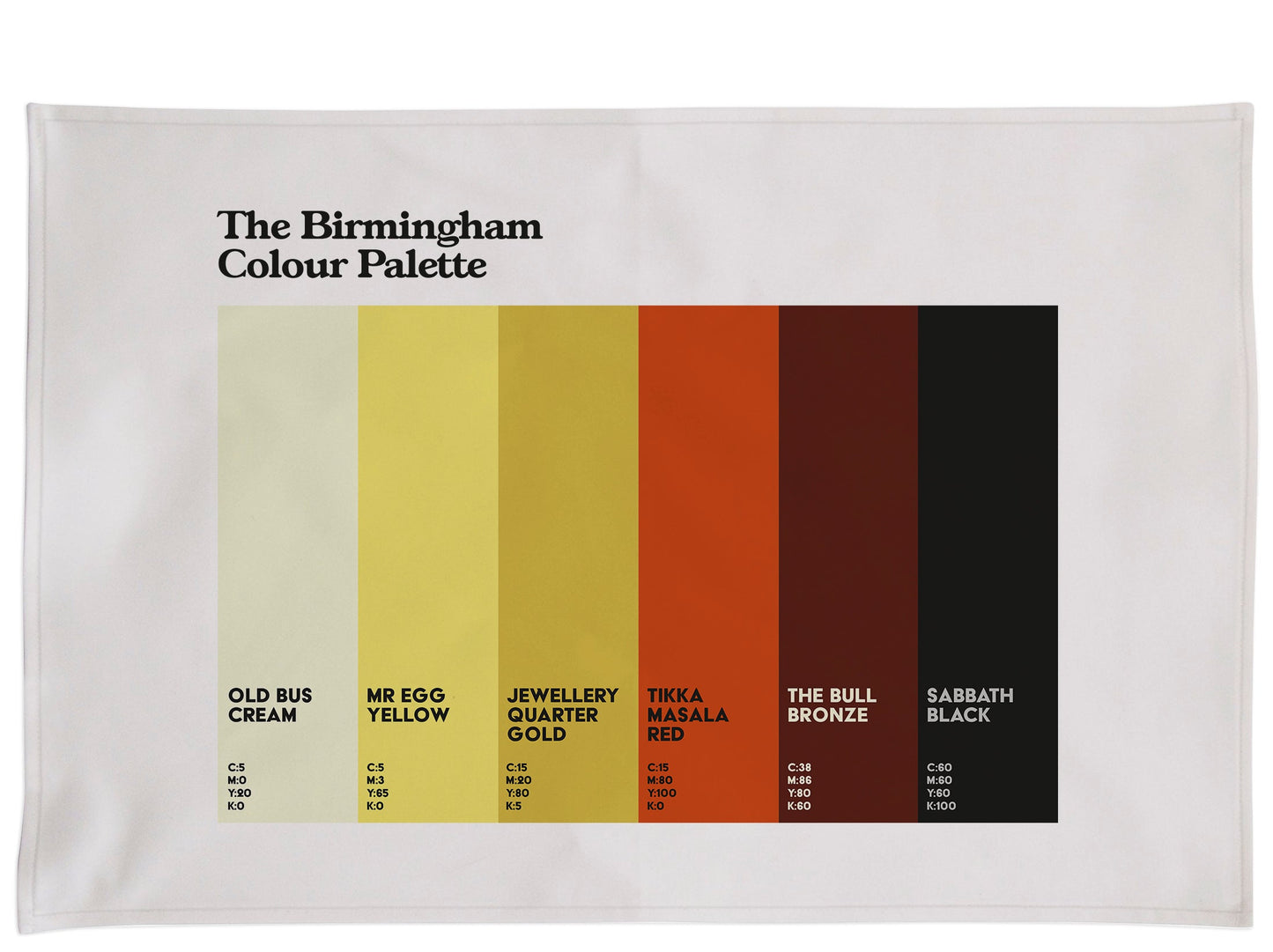 The Birmingham Colour Palette Tea Towel