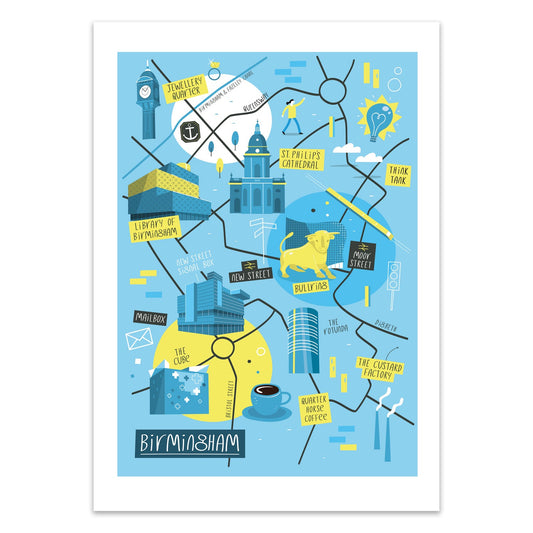Birmingham Map Print