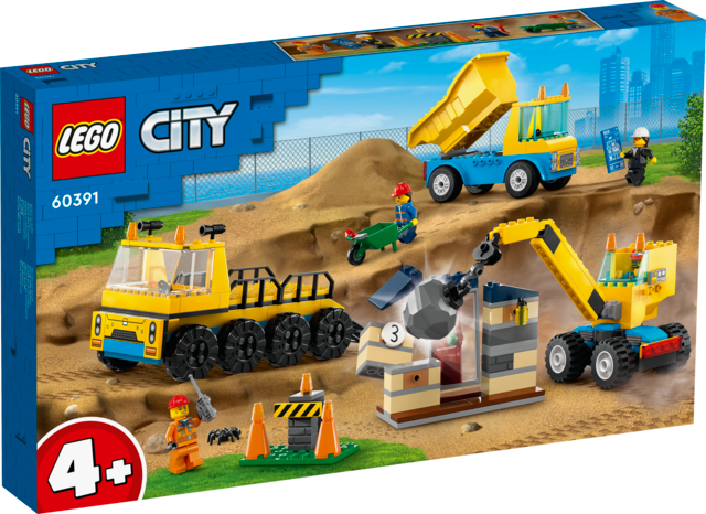 LEGO® 60391 Construction Trucks and Wrecking Ball Crane