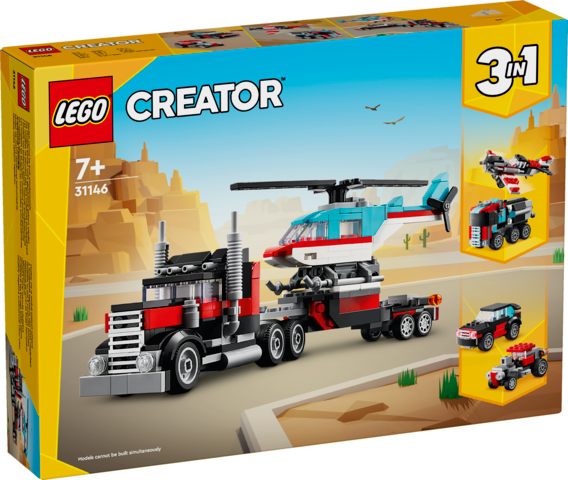 LEGO® 31146 Flatbed Truck with Helicopter