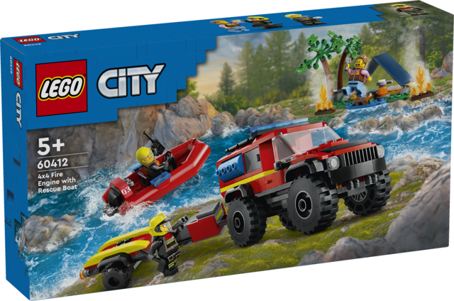 LEGO® 60412 4x4 Fire Rescue Truck With Rescue Boat