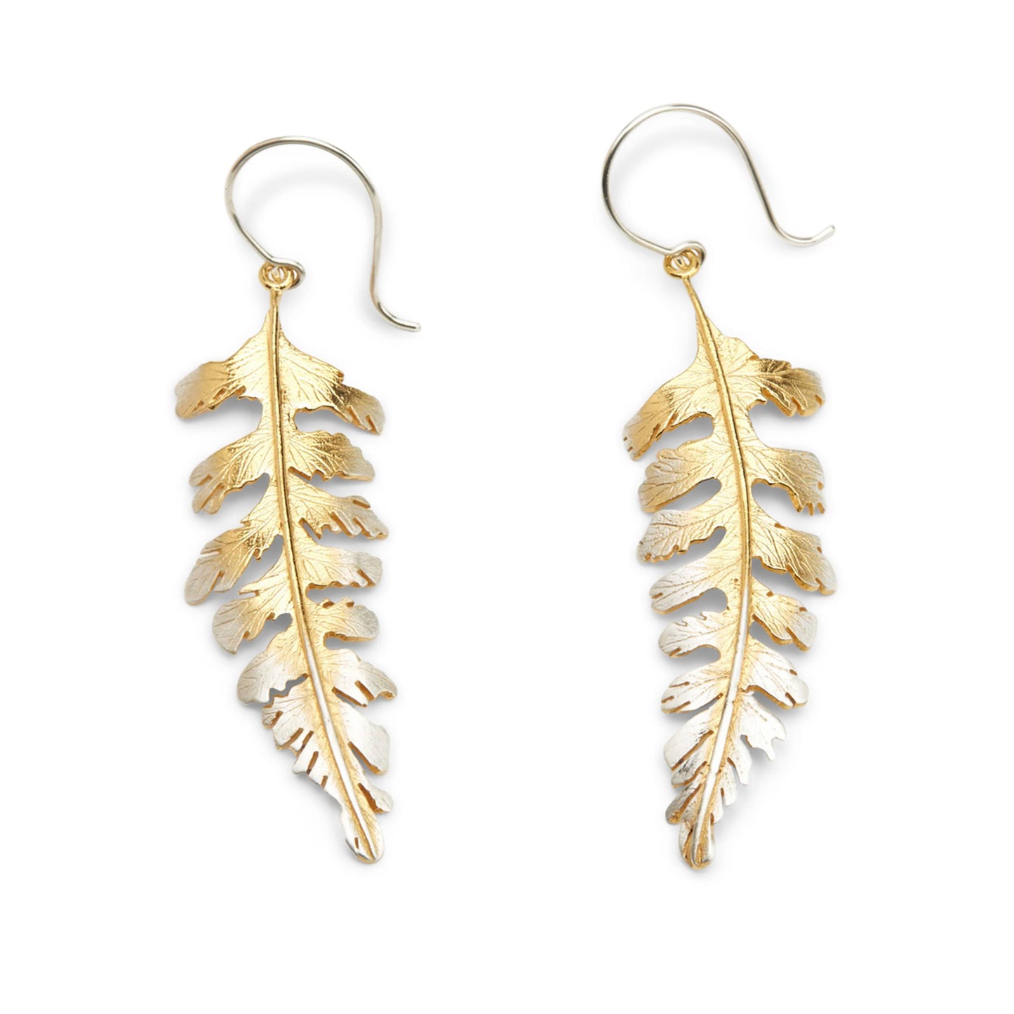 Frosted Fern Hook Earrings