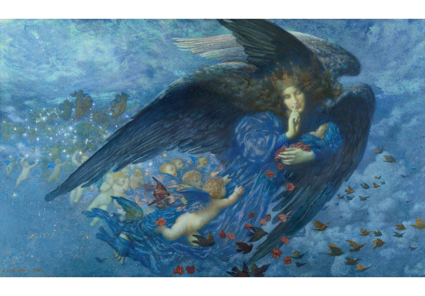 Night With Her Train Of Stars Christmas Card Pack