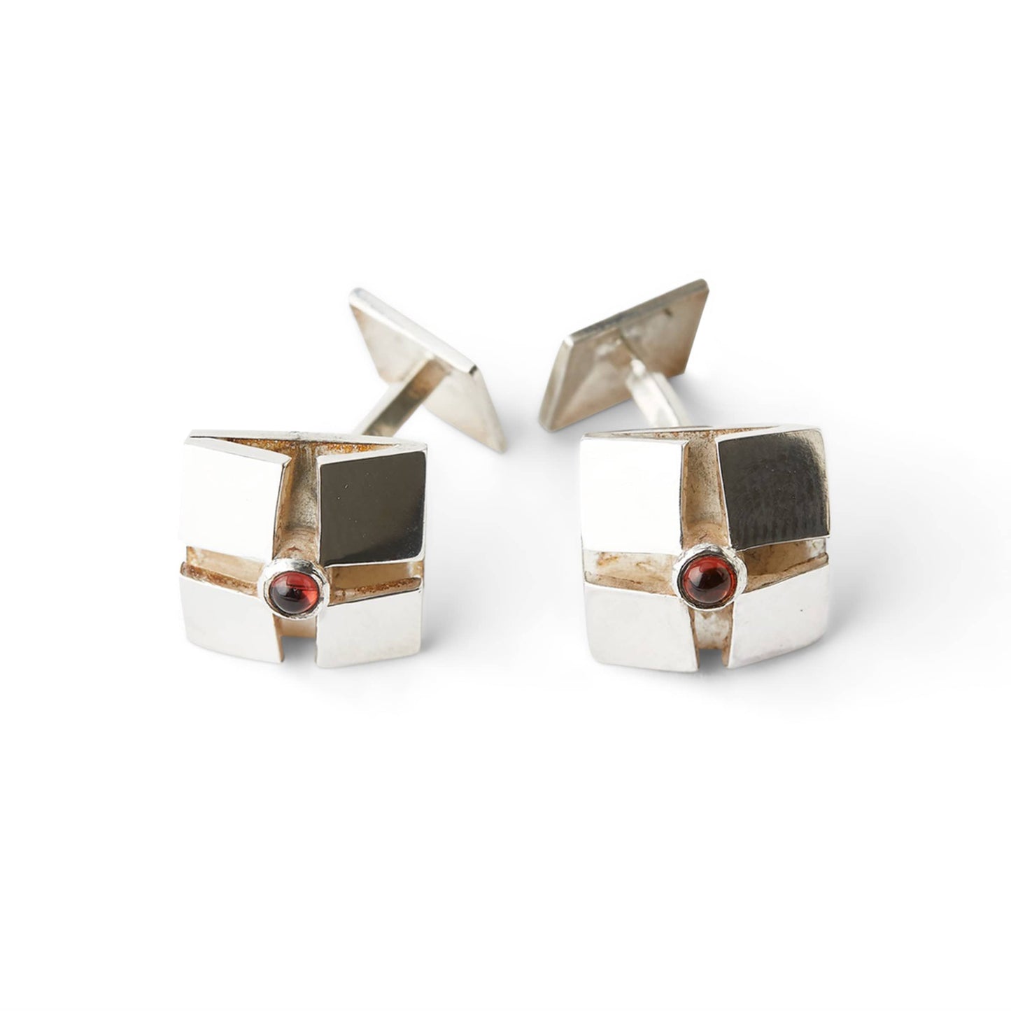 Garnet Lotus Cufflinks