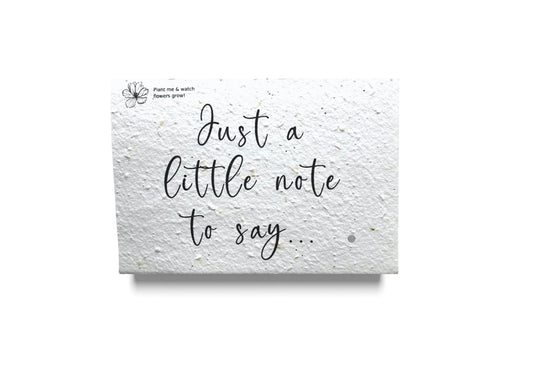 Just A Little Note Plantable Greetings Card