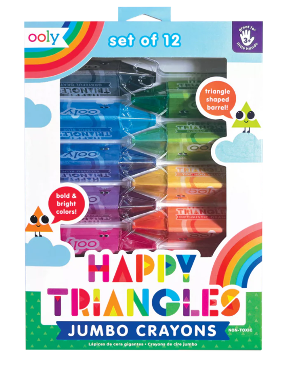 Happy Triangles Jumbo Crayons