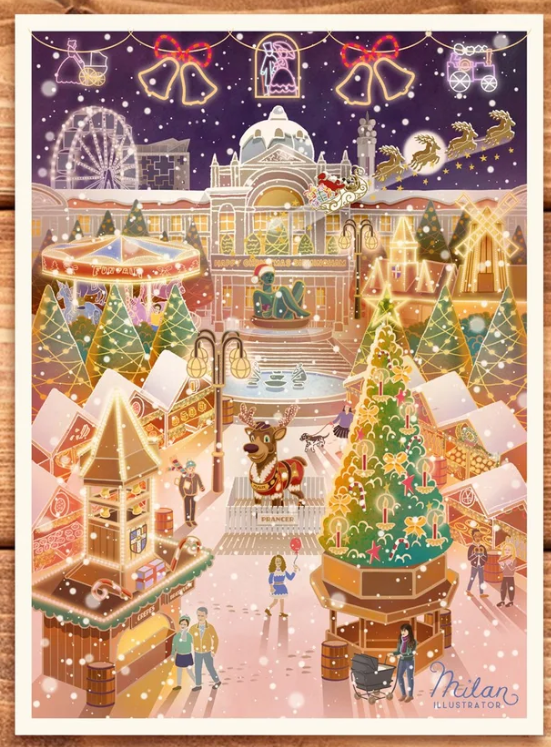 Frankfurt Christmas Market Greeting card