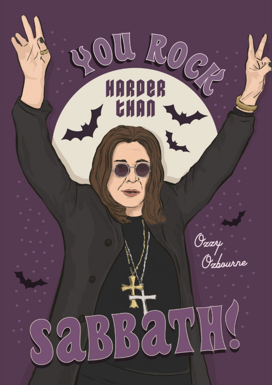 You Rock Harder Than Sabbath! Greeting Cards