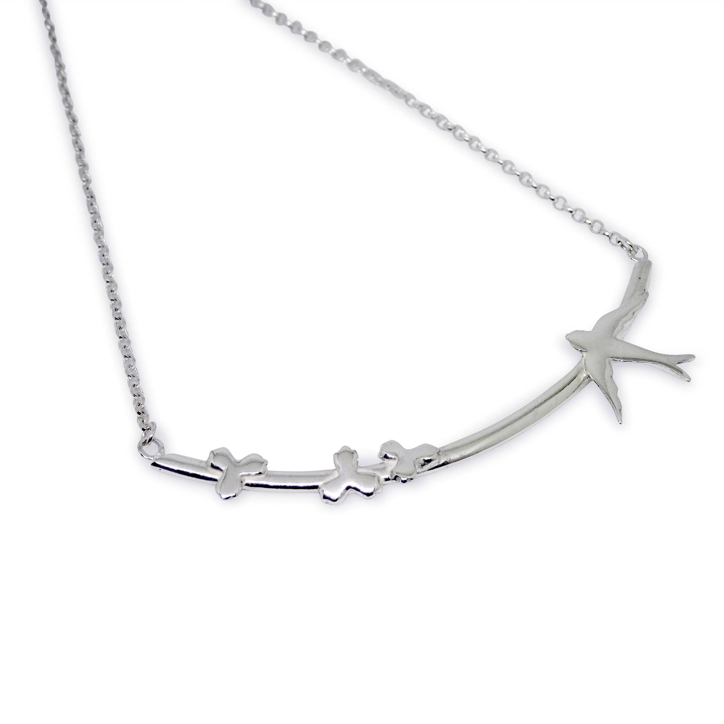 Swallow On Branch Necklace