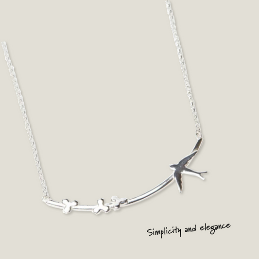 Swallow On Branch Necklace
