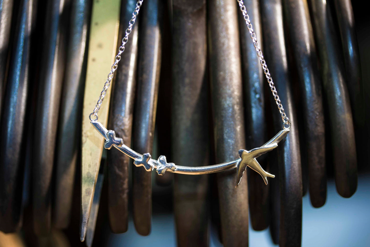 Swallow On Branch Necklace