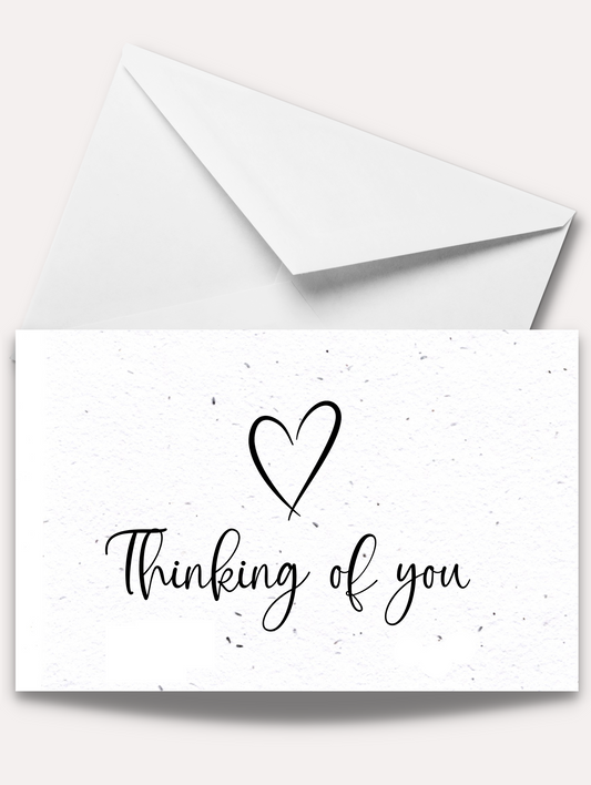 Thinking of You Heart Plantable Greeting Card