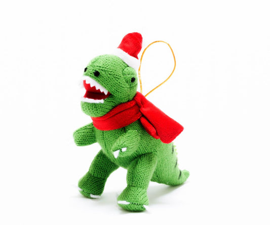 Knitted T-Rex Decoration